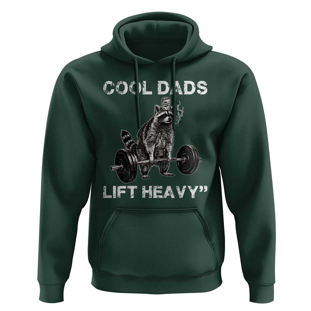 Cool Dads Lift Heavy Hoodie Gym Dad Raccoon