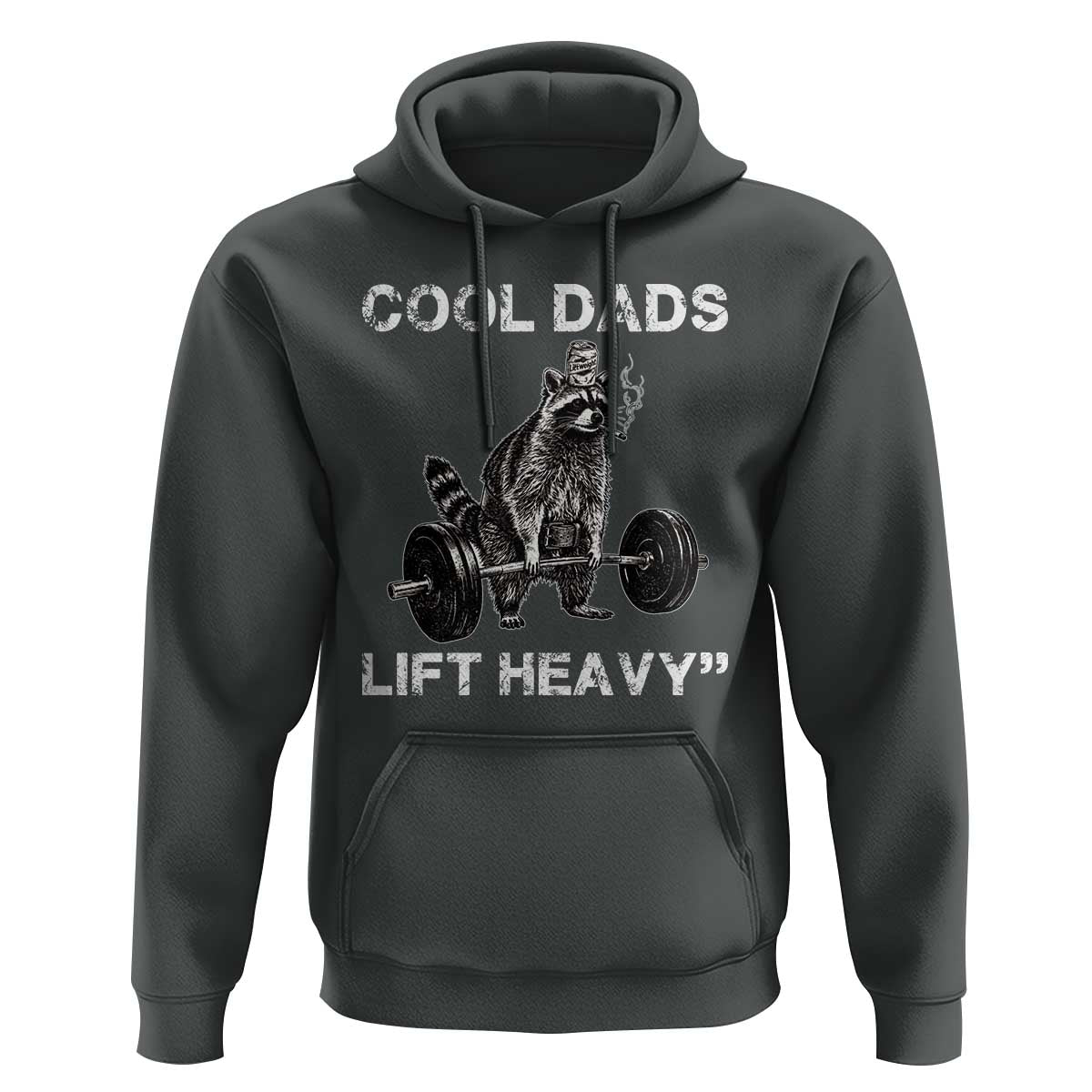 Cool Dads Lift Heavy Hoodie Gym Dad Raccoon