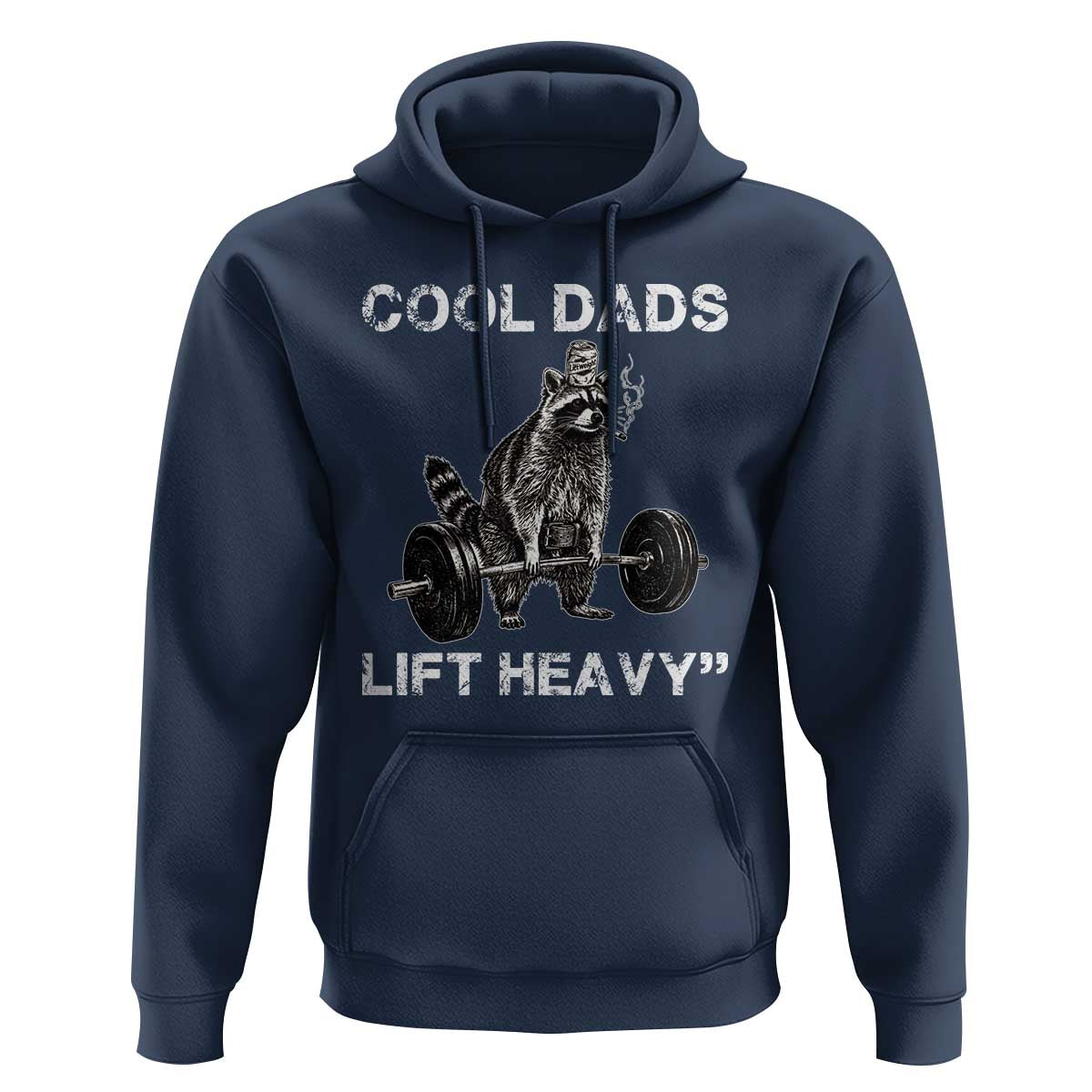 Cool Dads Lift Heavy Hoodie Gym Dad Raccoon