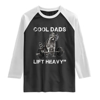 Cool Dads Lift Heavy Raglan Shirt Gym Dad Raccoon