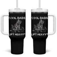 Cool Dads Lift Heavy Tumbler With Handle Gym Dad Raccoon