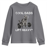 Cool Dads Lift Heavy Youth Sweatshirt Gym Dad Raccoon