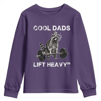Cool Dads Lift Heavy Youth Sweatshirt Gym Dad Raccoon