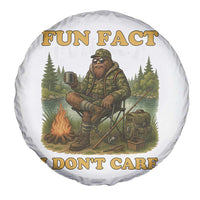 Funny Bigfoot Sarcastic Spare Tire Cover Fun Fact I Don Not Care Sasquatch Camping - Wonder Print Shop