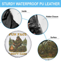 Funny Bigfoot Sarcastic Spare Tire Cover Fun Fact I Don Not Care Sasquatch Camping - Wonder Print Shop