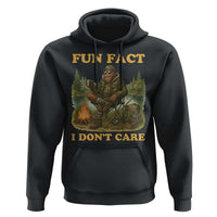 Funny Bigfoot Sarcastic Hoodie Fun Fact I Don Not Care Sasquatch Camping - Wonder Print Shop