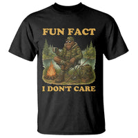 Funny Bigfoot Sarcastic T Shirt Fun Fact I Don Not Care Sasquatch Camping - Wonder Print Shop