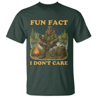 Funny Bigfoot Sarcastic T Shirt Fun Fact I Don Not Care Sasquatch Camping - Wonder Print Shop