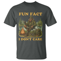 Funny Bigfoot Sarcastic T Shirt Fun Fact I Don Not Care Sasquatch Camping - Wonder Print Shop