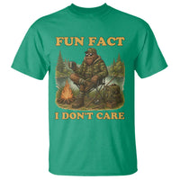 Funny Bigfoot Sarcastic T Shirt Fun Fact I Don Not Care Sasquatch Camping - Wonder Print Shop
