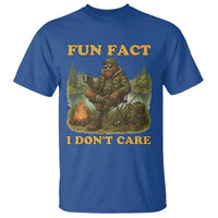 Funny Bigfoot Sarcastic T Shirt Fun Fact I Don Not Care Sasquatch Camping - Wonder Print Shop