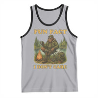 Funny Bigfoot Sarcastic Tank Top Fun Fact I Don Not Care Sasquatch Camping - Wonder Print Shop