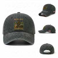 Funny Bigfoot Sarcastic Washed Cotton Baseball Cap Fun Fact I Don Not Care Sasquatch Camping