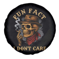 Funny Skull Sarcastic Spare Tire Cover Fun Fact I Don Not Care - Wonder Print Shop