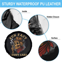 Funny Skull Sarcastic Spare Tire Cover Fun Fact I Don Not Care - Wonder Print Shop