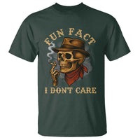 Funny Skull Sarcastic T Shirt Fun Fact I Don Not Care - Wonder Print Shop