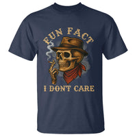 Funny Skull Sarcastic T Shirt Fun Fact I Don Not Care - Wonder Print Shop