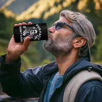 Funny Skeleton Smoking 4 in 1 Can Cooler Tumbler Fun Fact I Don Not Care Sarcastic Women Skull