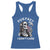 Funny Skeleton Smoking Racerback Tank Top Fun Fact I Don Not Care Sarcastic Women Skull - Wonder Print Shop