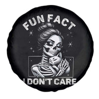 Funny Skeleton Sarcastic Spare Tire Cover Fun Fact I Don Not Care Cat Lover - Wonder Print Shop