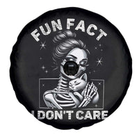 Funny Skeleton Sarcastic Spare Tire Cover Fun Fact I Don Not Care Cat Lover - Wonder Print Shop
