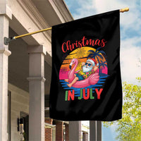 Funny Hawaiian Christmas Garden Flag Santa Beach Tropical Xmas - Wonder Print Shop