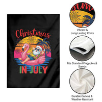 Funny Hawaiian Christmas Garden Flag Santa Beach Tropical Xmas - Wonder Print Shop
