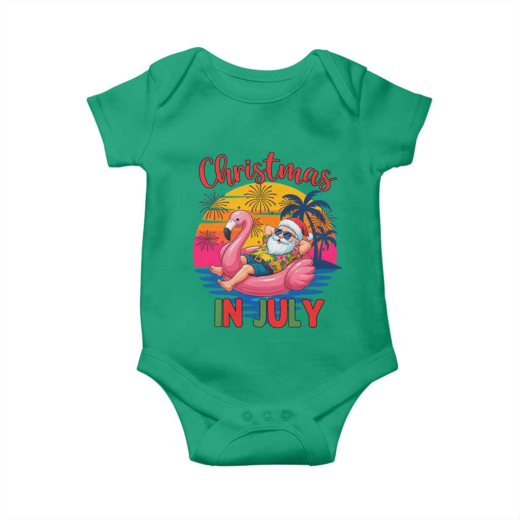 Funny Hawaiian Christmas Baby Onesie Santa Beach Tropical Xmas - Wonder Print Shop