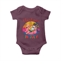Funny Hawaiian Christmas Baby Onesie Santa Beach Tropical Xmas - Wonder Print Shop