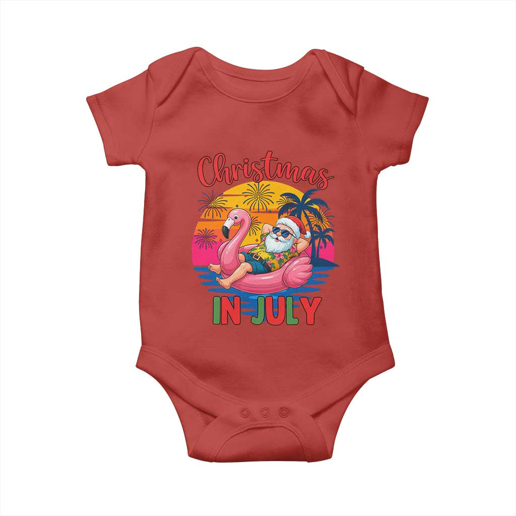 Funny Hawaiian Christmas Baby Onesie Santa Beach Tropical Xmas - Wonder Print Shop