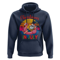 Funny Hawaiian Christmas Hoodie Santa Beach Tropical Xmas - Wonder Print Shop