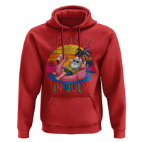 Funny Hawaiian Christmas Hoodie Santa Beach Tropical Xmas - Wonder Print Shop
