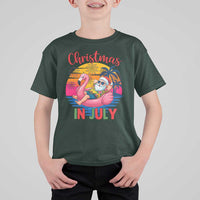 Funny Hawaiian Christmas T Shirt For Kid Santa Beach Tropical Xmas - Wonder Print Shop