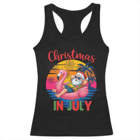Funny Hawaiian Christmas Racerback Tank Top Santa Beach Tropical Xmas - Wonder Print Shop