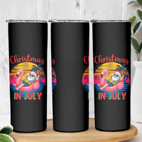 Funny Hawaiian Christmas Skinny Tumbler Santa Beach Tropical Xmas - Wonder Print Shop