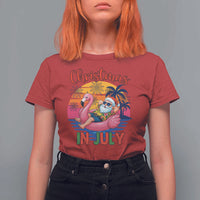 Funny Hawaiian Christmas T Shirt For Women Santa Beach Tropical Xmas - Wonder Print Shop