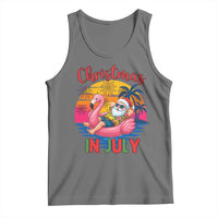 Funny Hawaiian Christmas Tank Top Santa Beach Tropical Xmas - Wonder Print Shop