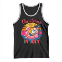 Funny Hawaiian Christmas Tank Top Santa Beach Tropical Xmas - Wonder Print Shop