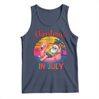 Funny Hawaiian Christmas Tank Top Santa Beach Tropical Xmas - Wonder Print Shop