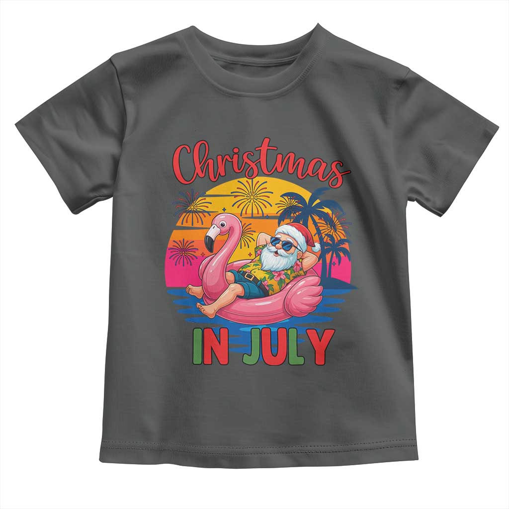 Funny Hawaiian Christmas Toddler T Shirt Santa Beach Tropical Xmas - Wonder Print Shop