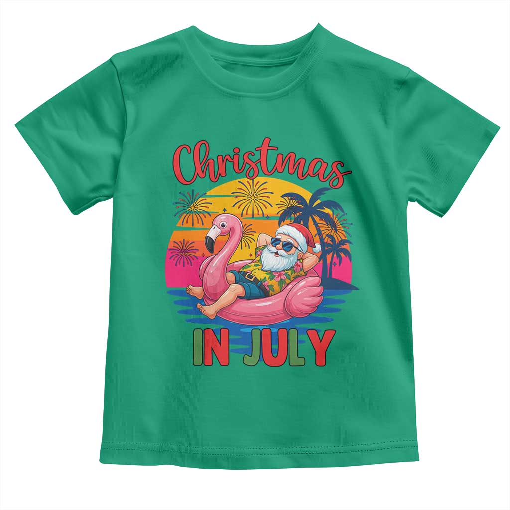 Funny Hawaiian Christmas Toddler T Shirt Santa Beach Tropical Xmas - Wonder Print Shop