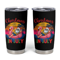 Funny Hawaiian Christmas Tumbler Cup Santa Beach Tropical Xmas - Wonder Print Shop