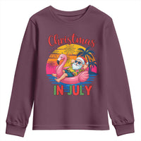 Funny Hawaiian Christmas Youth Sweatshirt Santa Beach Tropical Xmas - Wonder Print Shop