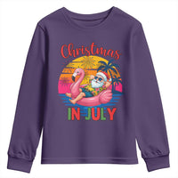Funny Hawaiian Christmas Youth Sweatshirt Santa Beach Tropical Xmas - Wonder Print Shop