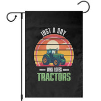 Funny Farmer Garden Flag Just A Boy Who Loves Tractors - Wonder Print Shop