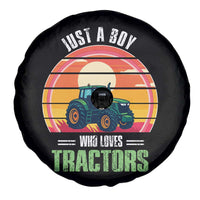 Funny Farmer Spare Tire Cover Just A Boy Who Loves Tractors - Wonder Print Shop