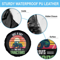 Funny Farmer Spare Tire Cover Just A Boy Who Loves Tractors - Wonder Print Shop