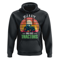 Funny Farmer Hoodie Just A Boy Who Loves Tractors - Wonder Print Shop