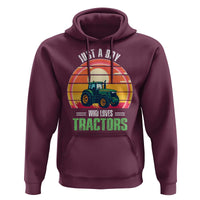 Funny Farmer Hoodie Just A Boy Who Loves Tractors - Wonder Print Shop