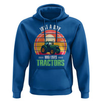 Funny Farmer Hoodie Just A Boy Who Loves Tractors - Wonder Print Shop